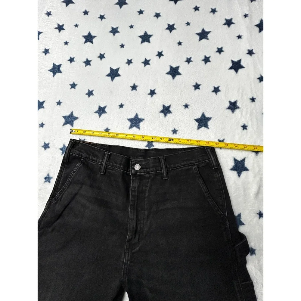 Levi's Carpenter Jeans Mens 34x30 Black Denim Work Utility Pants Relaxed Fit